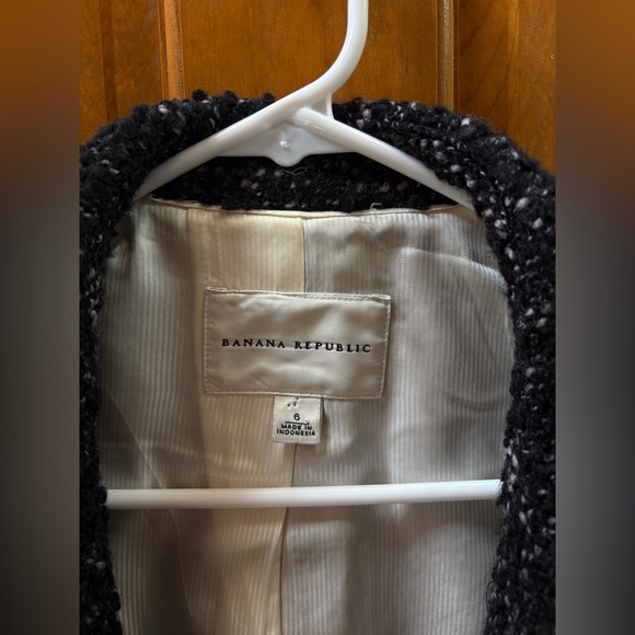 Banana Republic Women’s Bouclé Moto Jacket Wool Blend Zip Up Size 6 - Picture 10 of 11